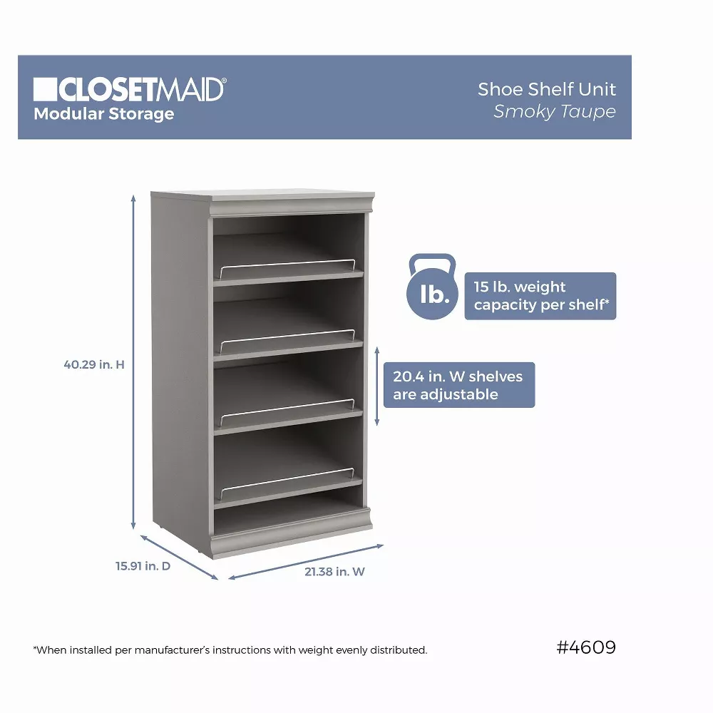 Modular Storage 12-Pair Shoe Shelf Unit - Image 4