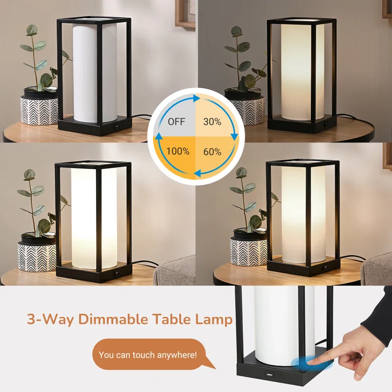 Montego Dimmable Table Lamp with USB Touch Control - Image 3