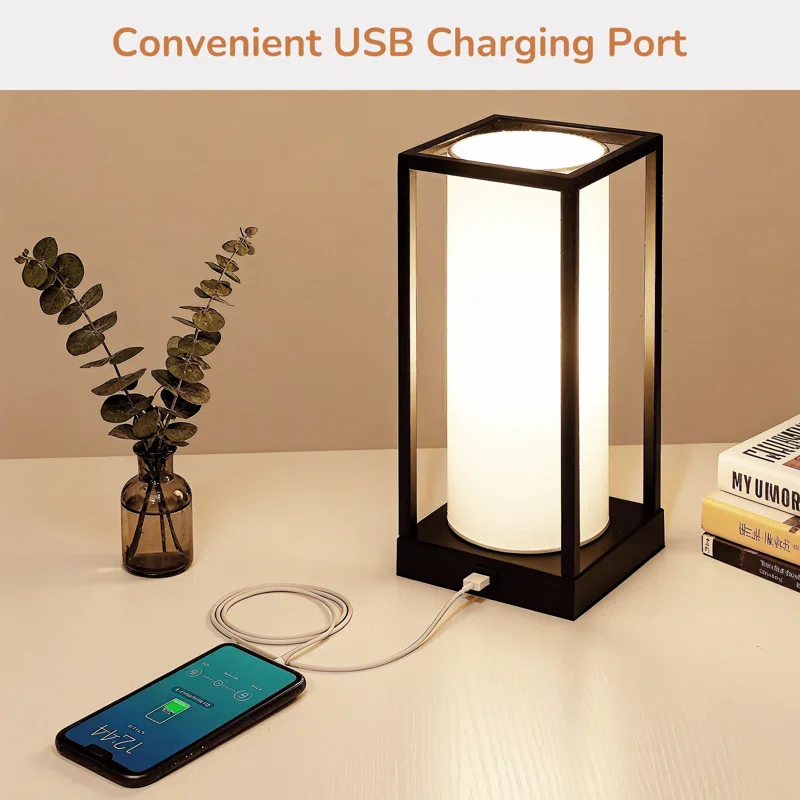 Montego Dimmable Table Lamp with USB Touch Control - Image 5