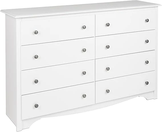 Monterey 8 Drawer Double Dresser for Bedroom, Wide Chest of Drawers, Bedroom Furniture, Clothes Storage and Organizer, White (Copy)