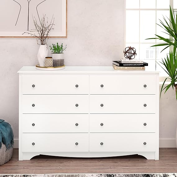 Monterey 8 Drawer Double Dresser for Bedroom, Wide Chest of Drawers, Bedroom Furniture, Clothes Storage and Organizer, White (Copy) - Image 2