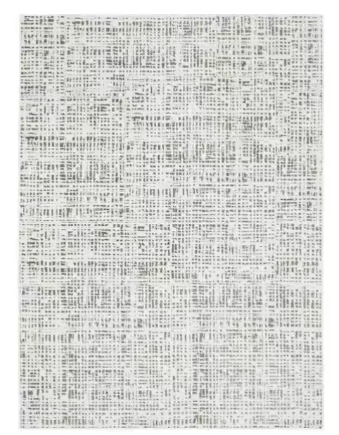 Monticello White/Gray Distressed Geometric Abstract Polyester Indoor Area Rug 10 x 13