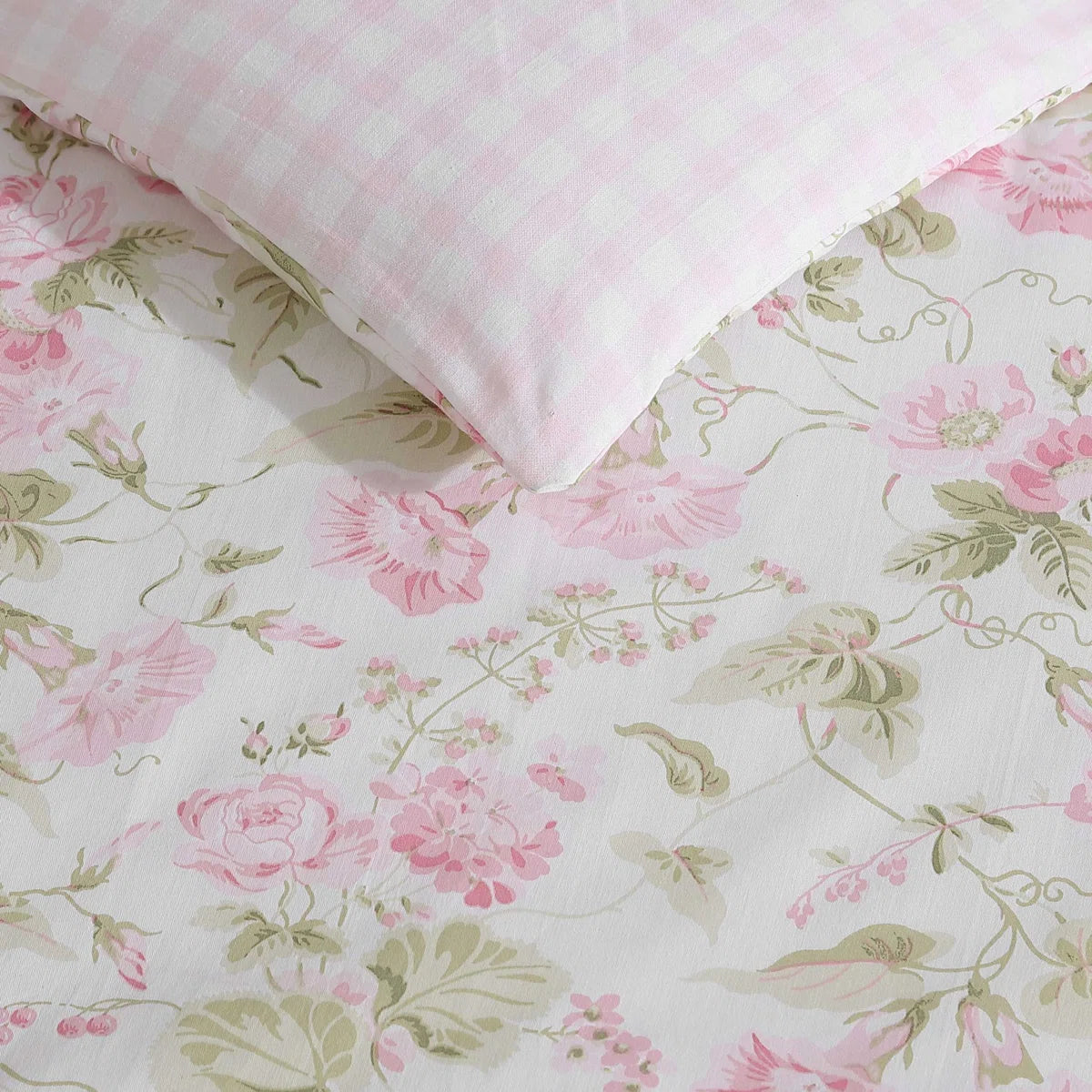 Morning Gloria Cotton Pink Comforter Set Queen - Image 5
