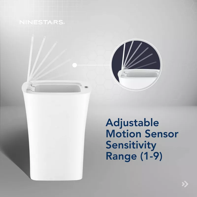 Motion Sensor & Water Resistant Trash Can White - Image 4