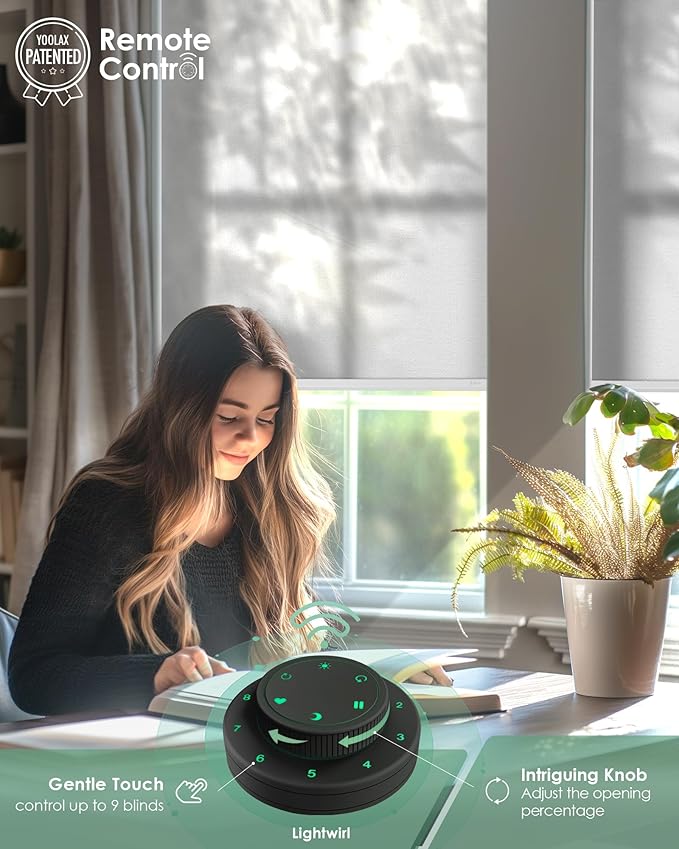 Motorized Blinds with Remote, Light Filtering Smart Blinds Work with Alexa Google Home - Image 5
