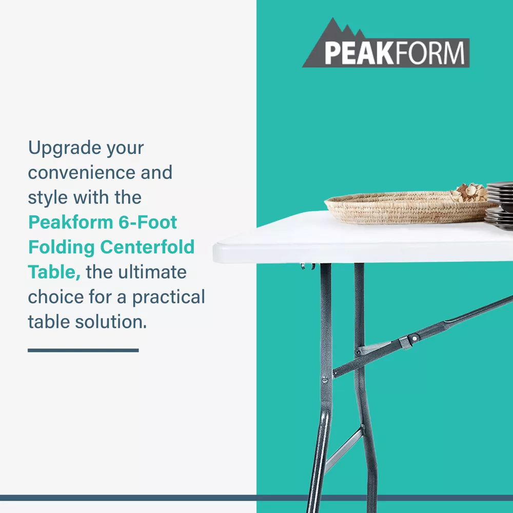 Multipurpose Banquet Fold-In-Half Table Lightweight Durable Desk - Image 5
