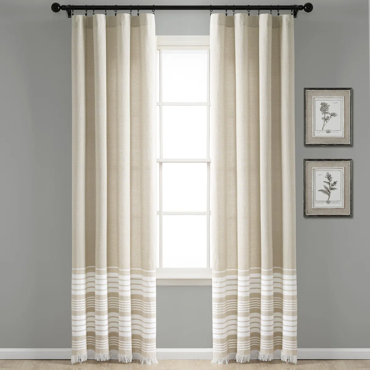 Nantucket Cotton Semi Sheer Curtain Pair