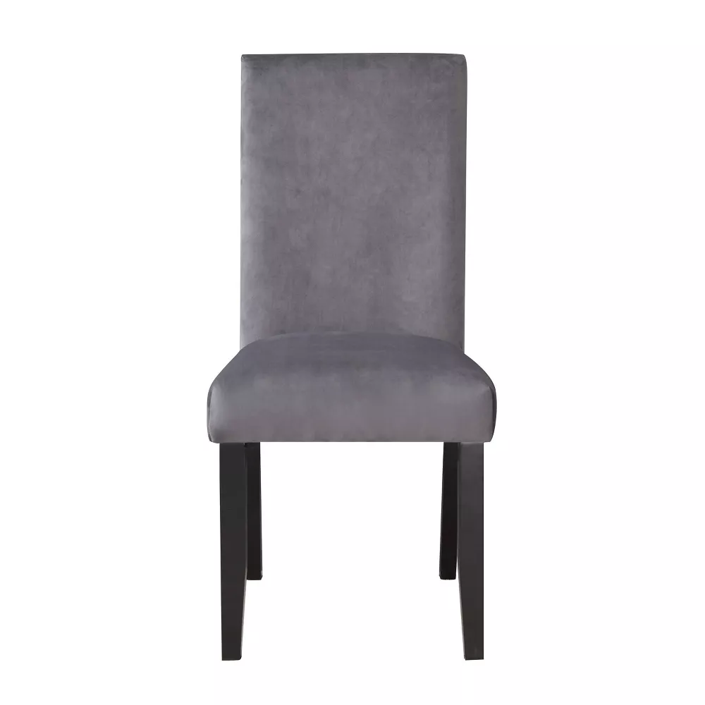 Napoli Velvet Side Chair Gray