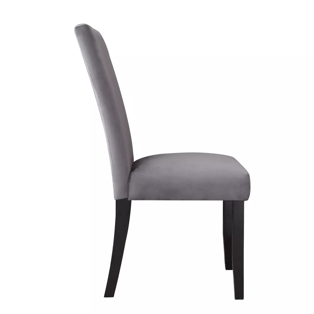 Napoli Velvet Side Chair Gray - Image 4