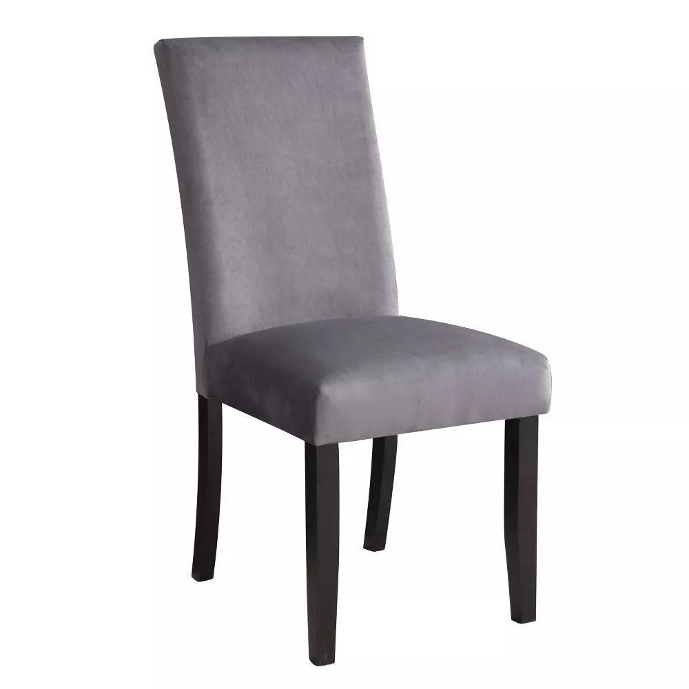 Napoli Velvet Side Chair Gray - Image 5