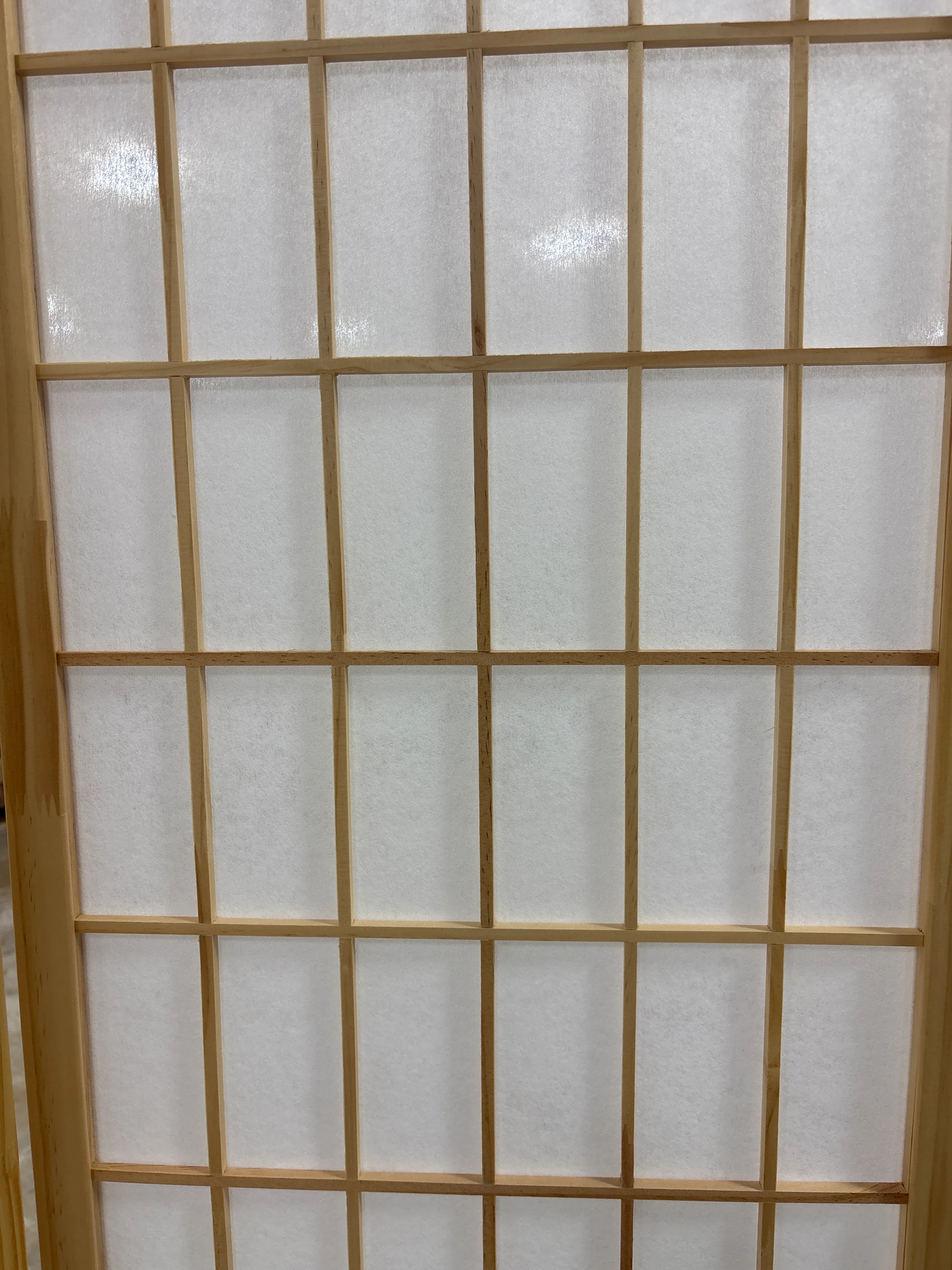 Natural 3-Panel Room Divider Folding Shoji Screen SHOWROOM ITEM - Image 4