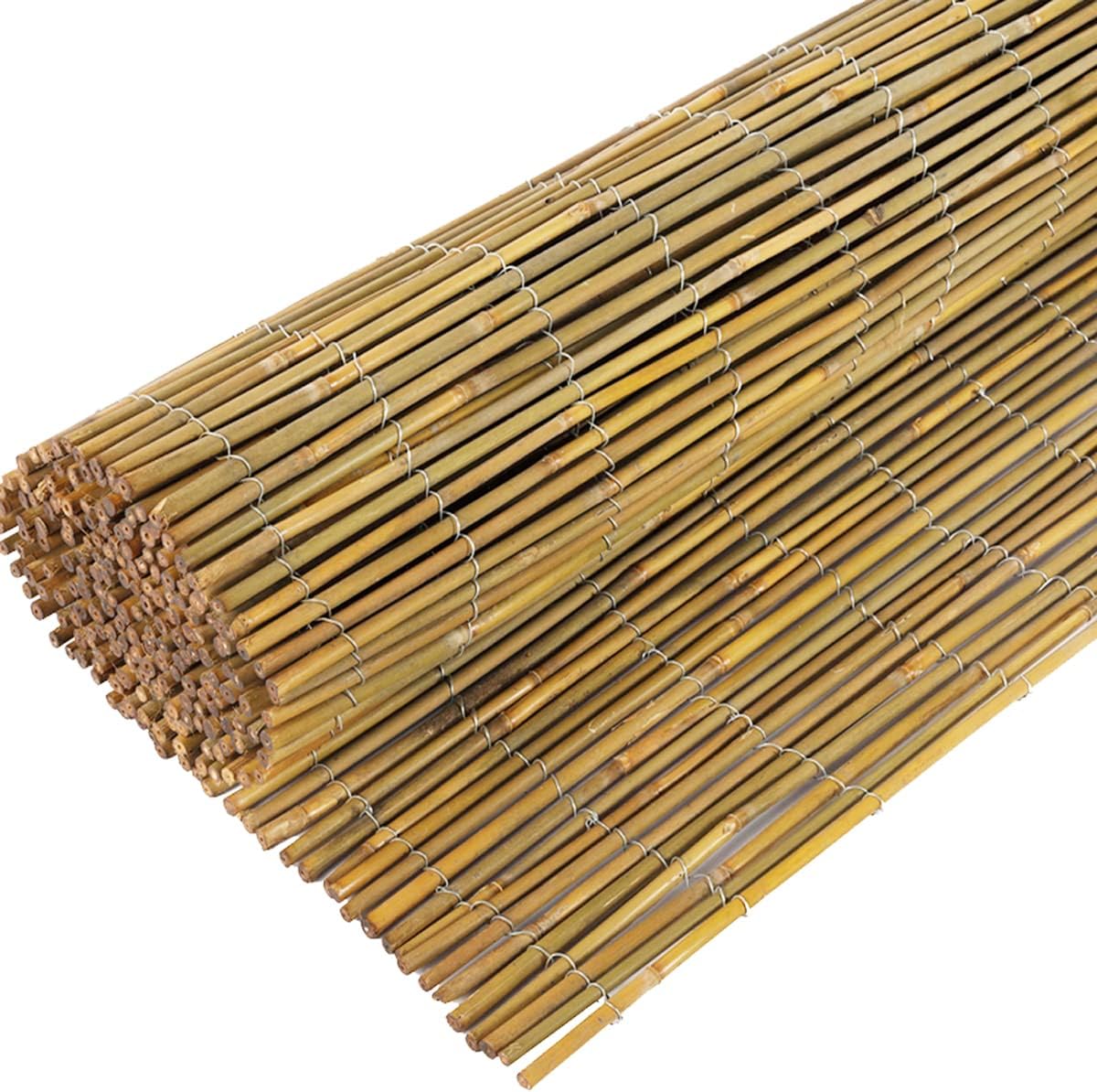 Natural Bamboo Fence, Outdoor Rolled, Decorative Privacy Screen