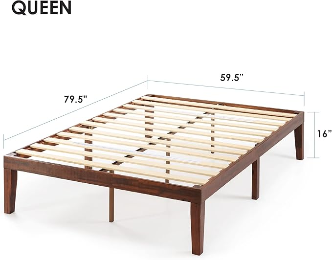 Naturalista Classic Solid Wood Platform Bed - Queen - Image 5