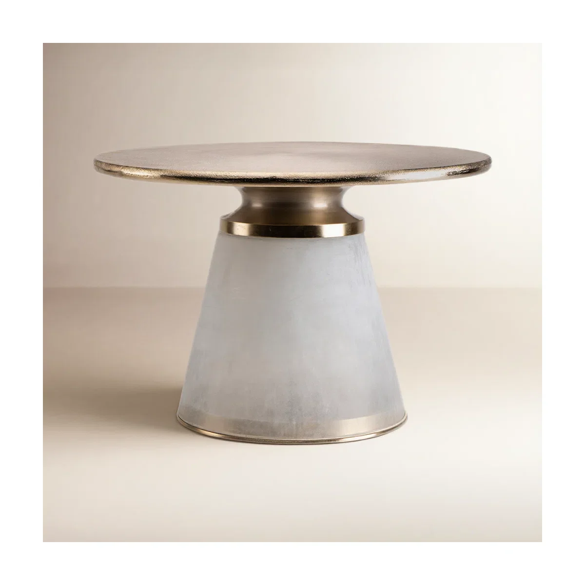 Nebular Round Coffee Table Gold/Frost SHOWROOM ITEM