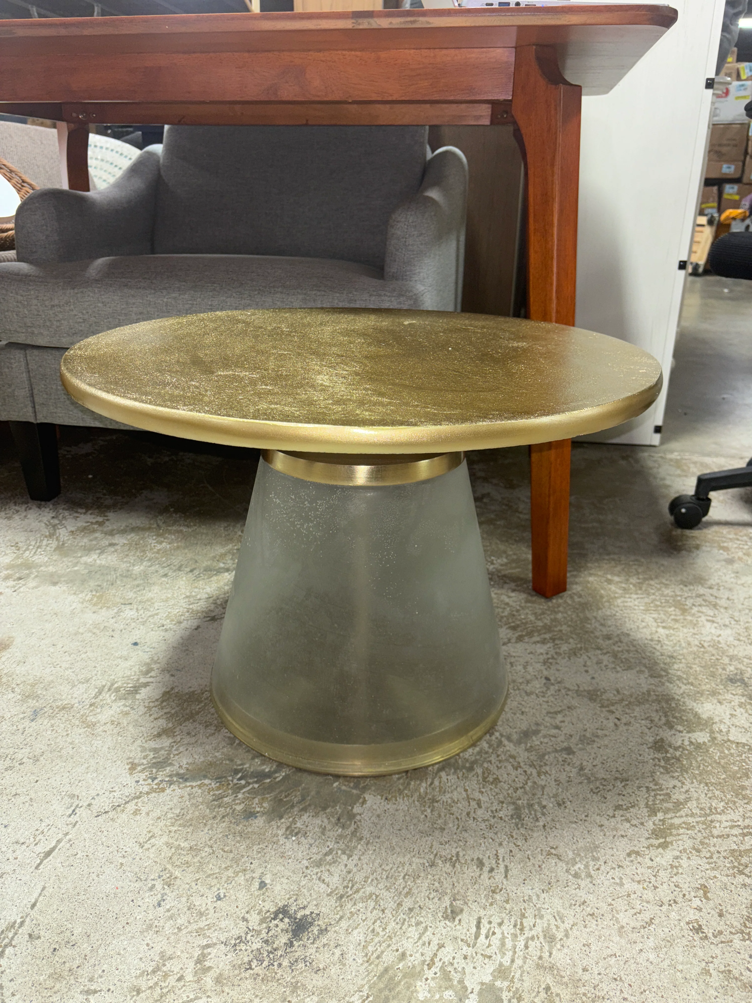 Nebular Round Coffee Table Gold/Frost SHOWROOM ITEM - Image 2