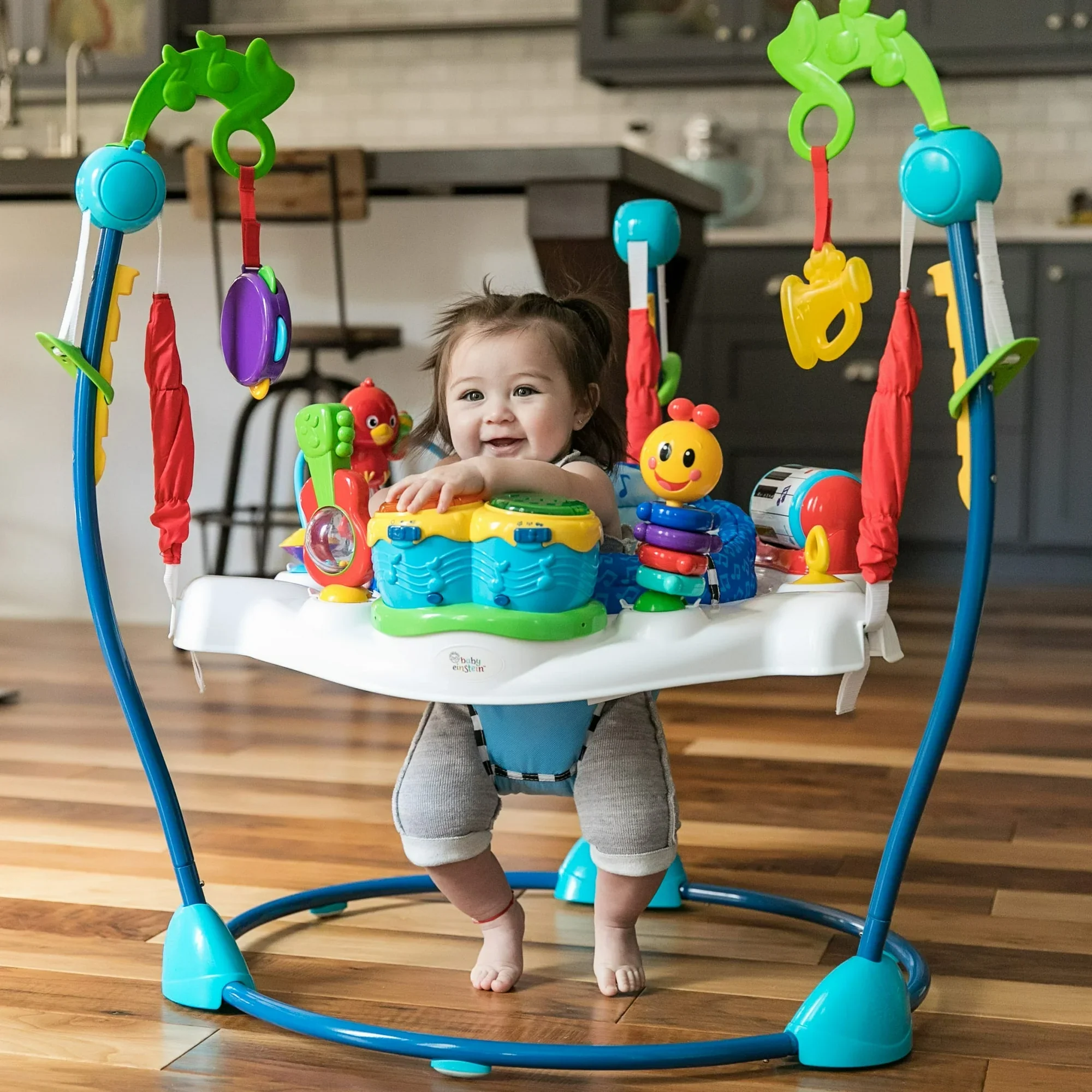 Neighborhood Symphony Activity Infant Jumper with Take-Along Drum Set, Unisex - Image 4