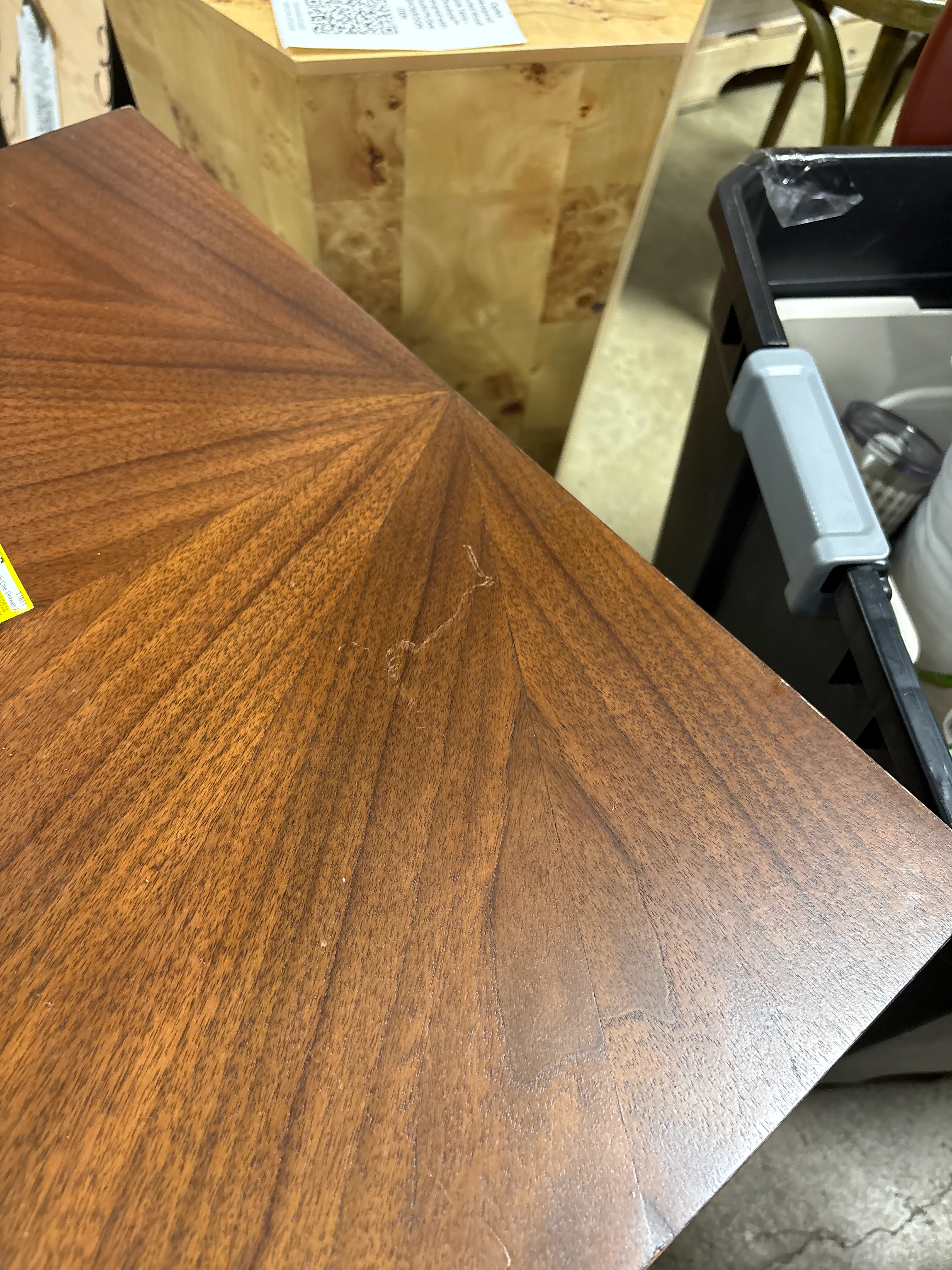 Nephi One Drawer Side Table Walnut Brown Wood Veneer - Threshold™ designed with Studio McGee; Fully Assembled SHOWROOM ITEM - Image 6