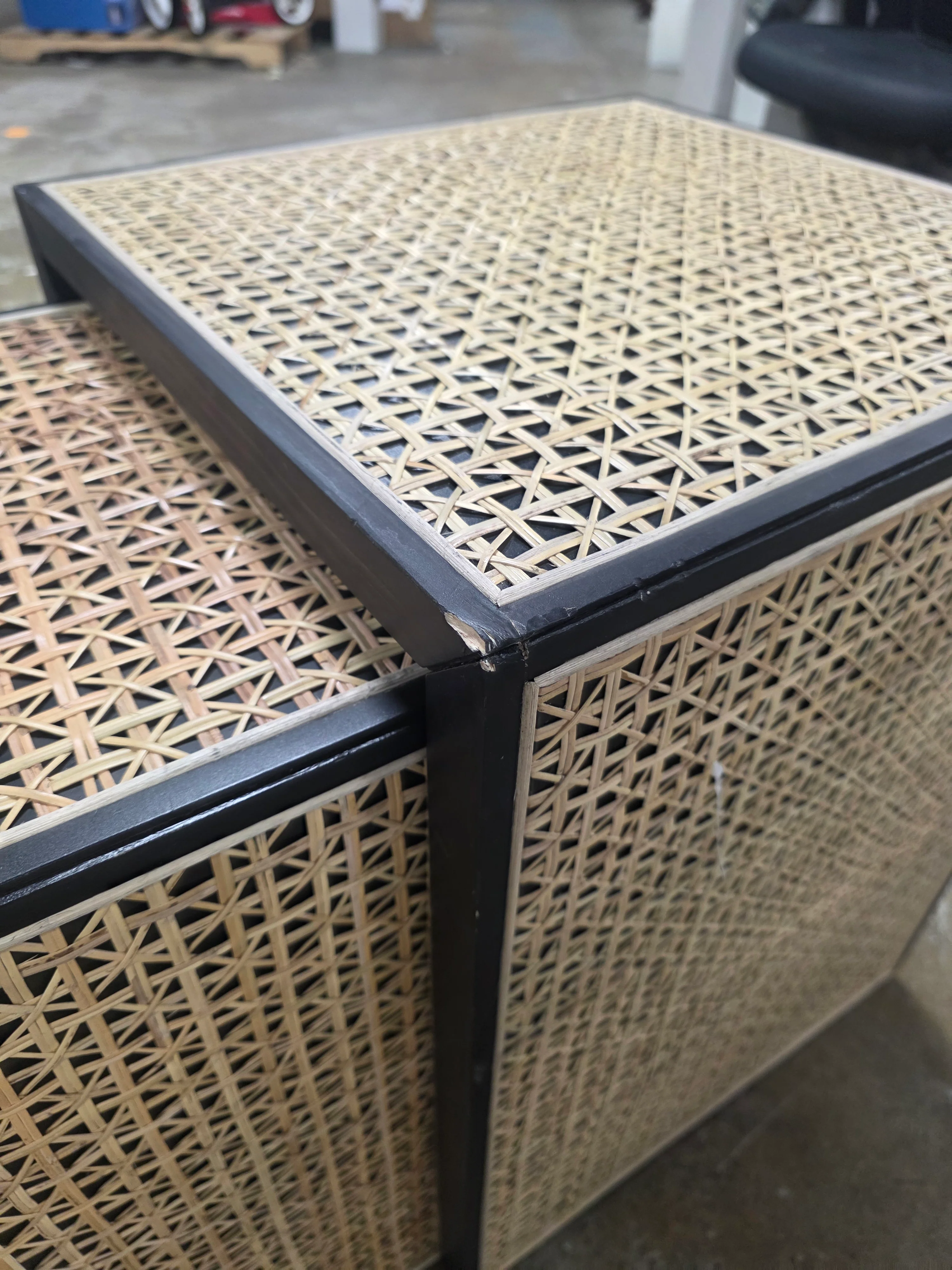 Nesting Accent Table Black/Natural - Threshold™ SHOWROOM ITEM - Image 3