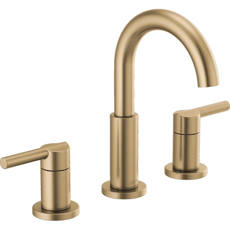 Nicoli Widespread Bathroom Faucet 3 Hole, 2-handle Bathroom Sink Faucet with Drain Assembly
