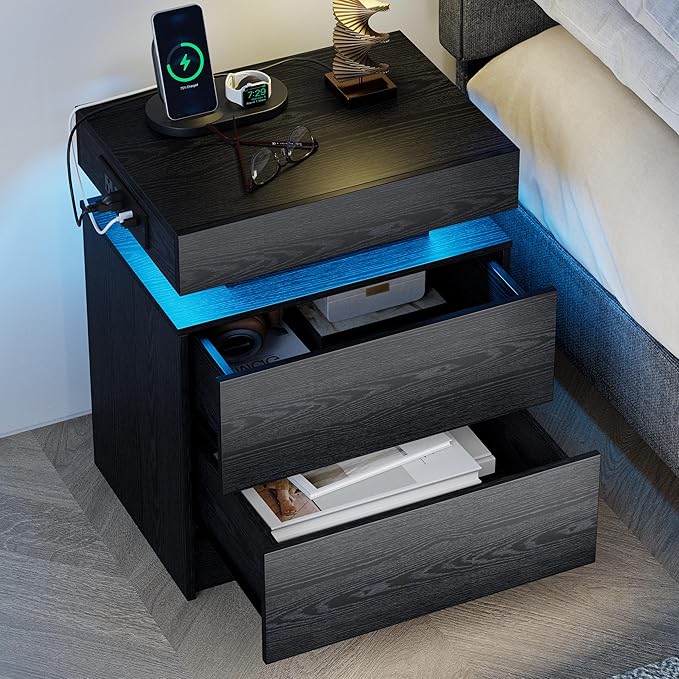 Night Stand with Charging Station