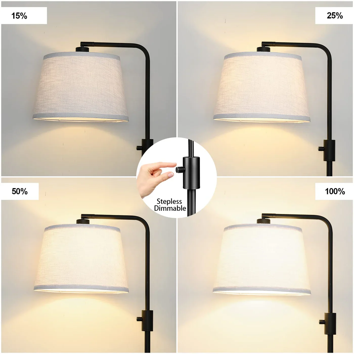 Nintiue Dimmable Arc Floor Lamp - Image 4