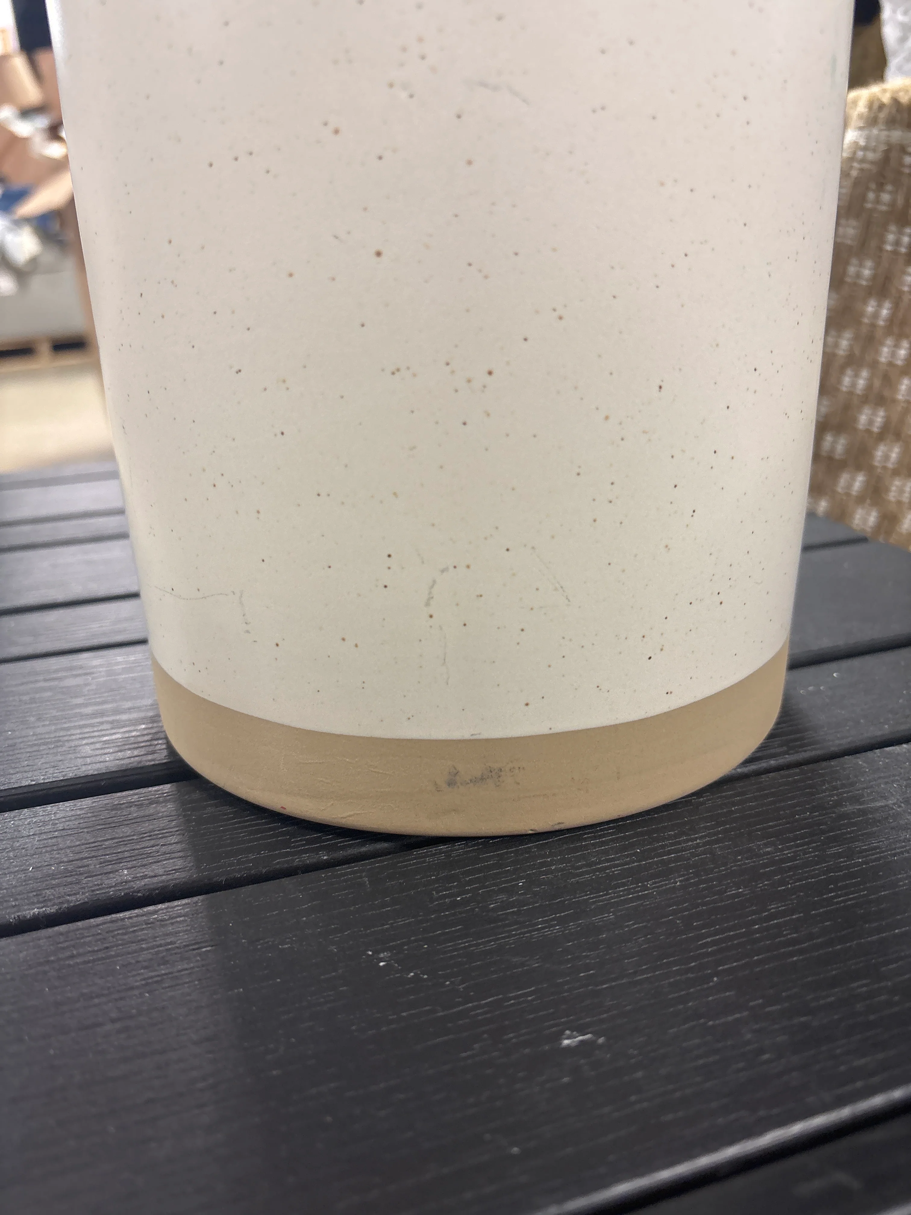 (No Lid) Camwood Collection Large Stoneware Canister SHOWROOM ITEM - Image 4