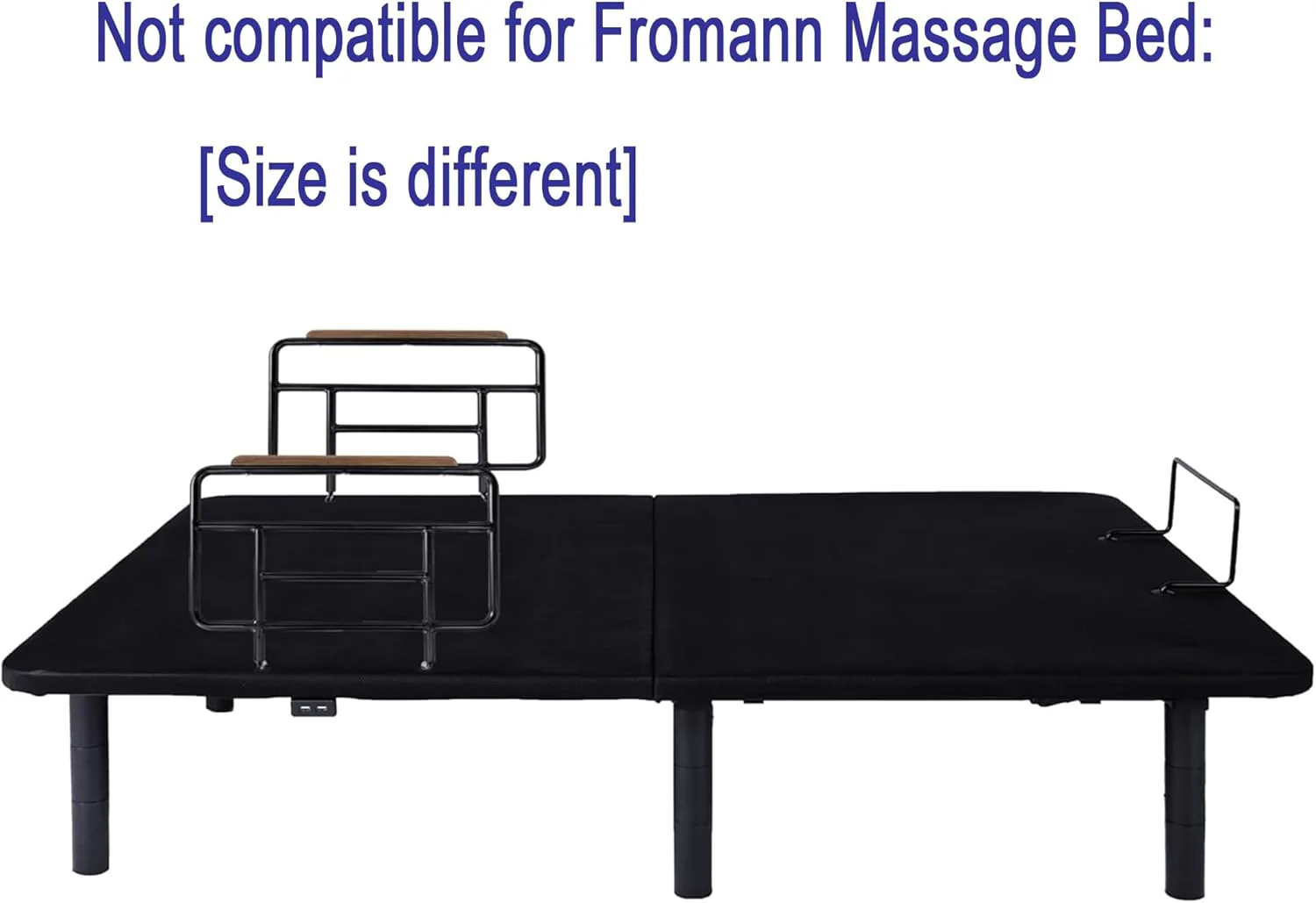 2 Piece Steel Adjustable Bed Base Assist Handle Bedside Rail Armrests - Image 5