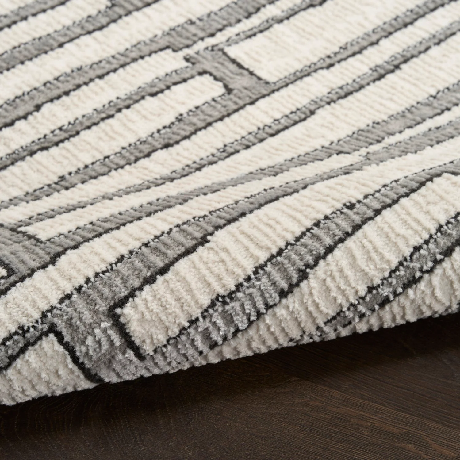 Nordic Ivory Grey Area Rug 2'x6' Runner - Image 4