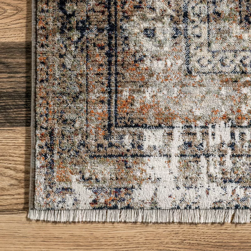 Charvi Medallion 10x13 Indoor Area Rug, Beige/Ivory - Image 5