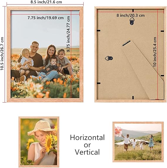Set of 6 Oak Wood Picture Frame Solid - Image 2