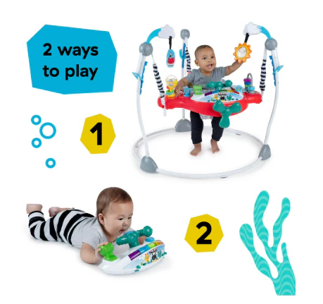 Ocean Explorers Airplane Adventure Infant Baby Activity Center Jumper - Image 5