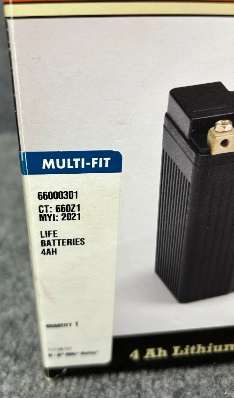 OEM HARLEY-DAVIDSON ’15-later XG, ’04-later XL ’08-’13 XR 4 AH LITHIUM BATTERY - Image 2