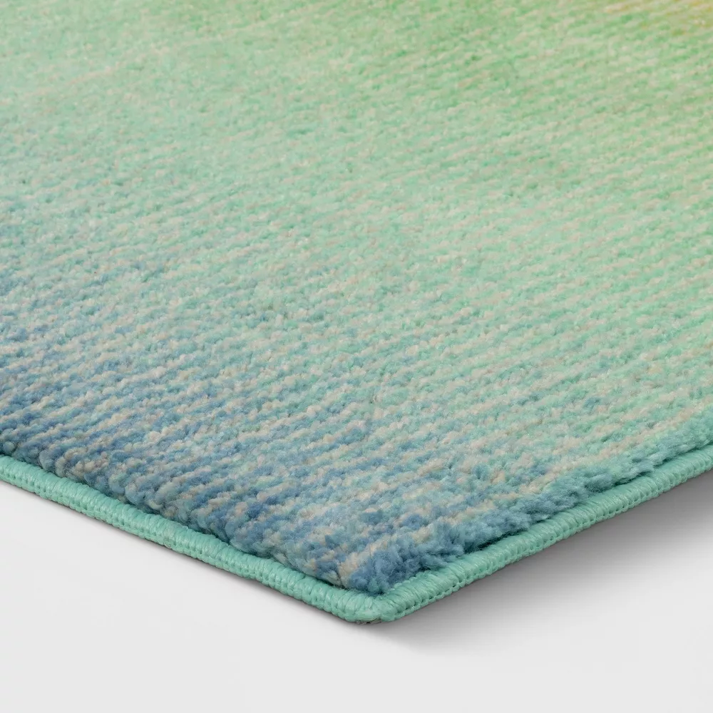 Ombre Neon Rainbow Tufted Kids' Rug 5'x7', - Image 3