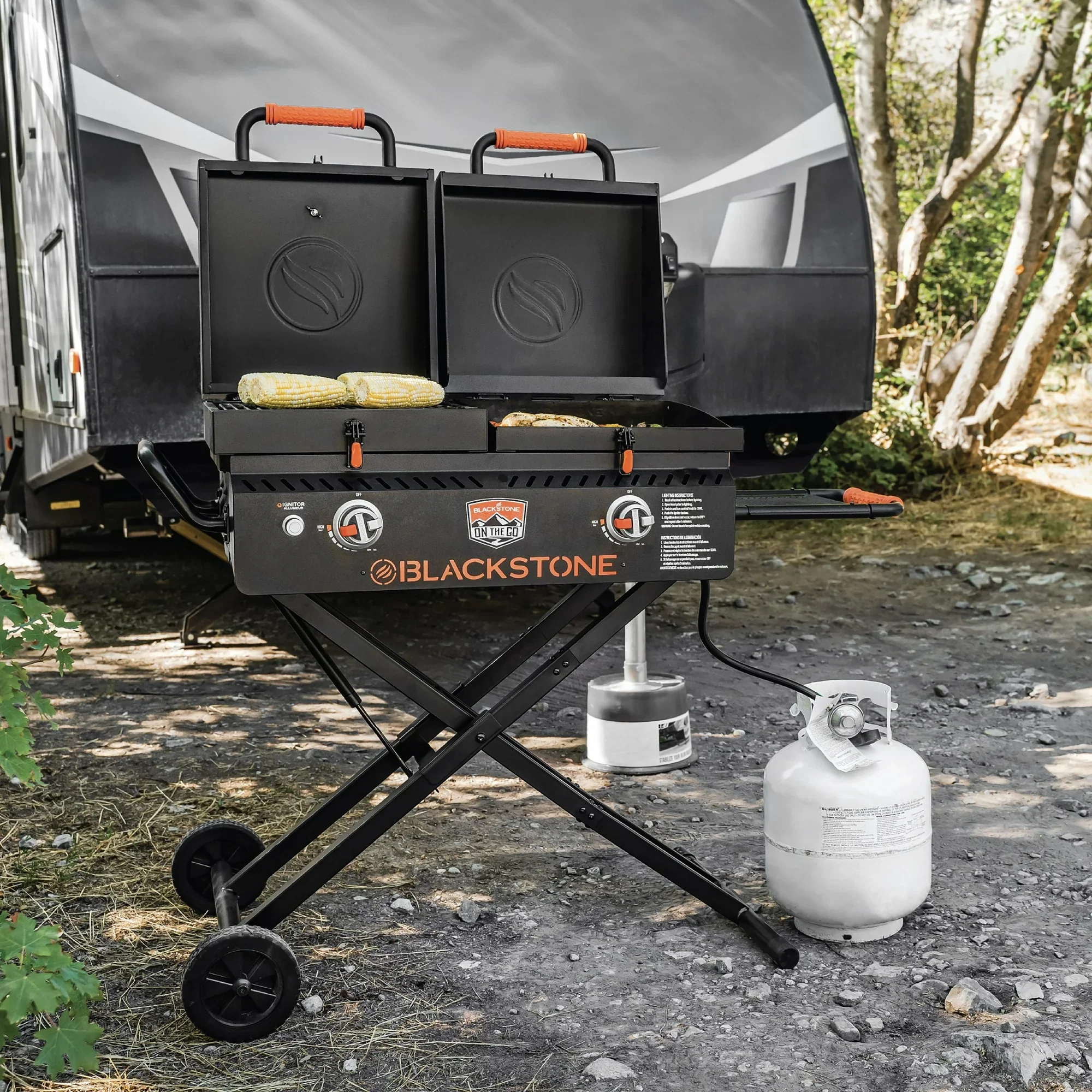 On The Go Griddle and Grill Combo with Hood - Image 4