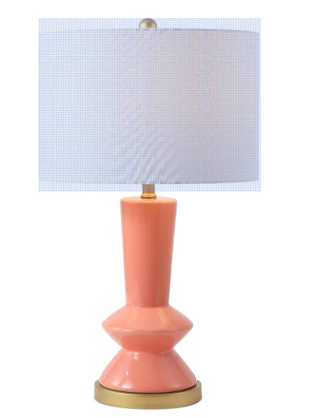 ONATHAN Y 27" Coral/Gold Painting Modern Ceramic Table Lamp for Bedroom Living Room SHOWROOM ITEM