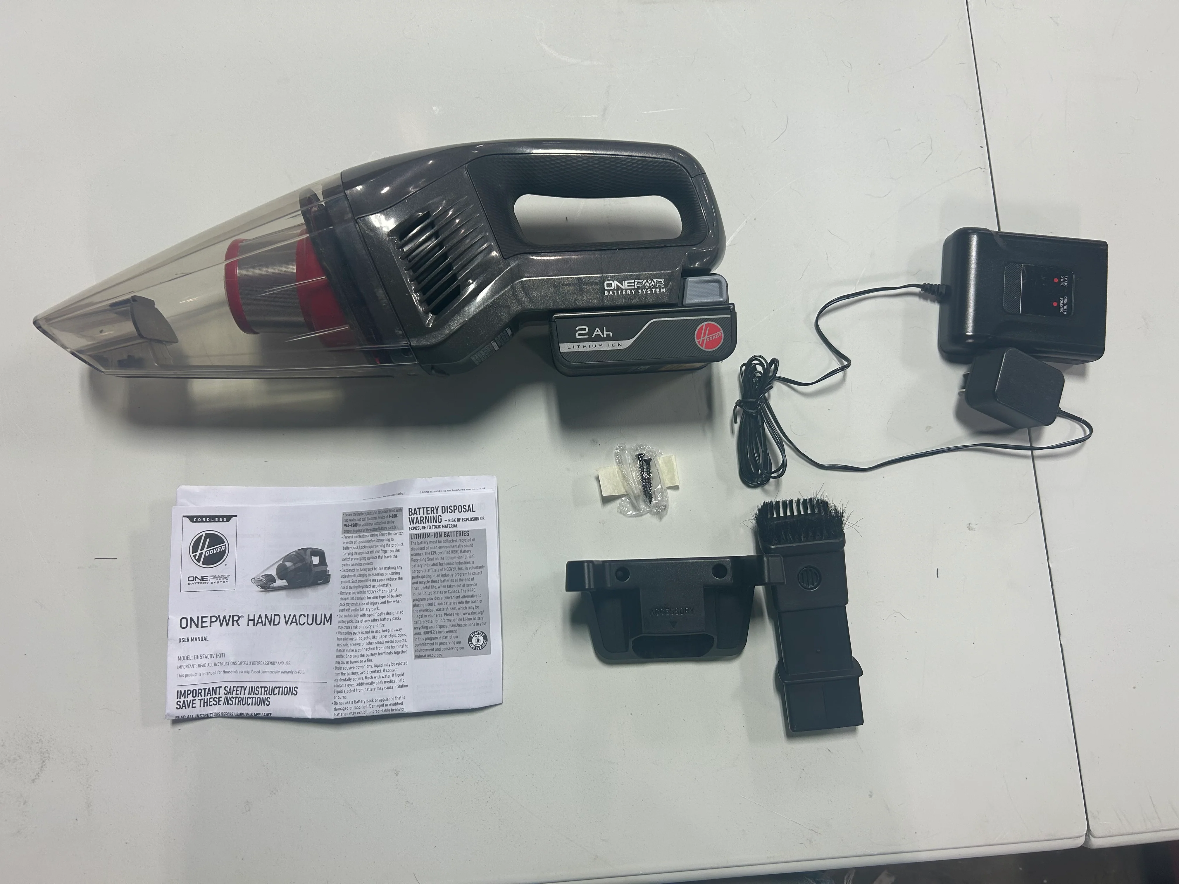 ONEPWR Cordless Handheld Vacuum Gray/Red - Image 6