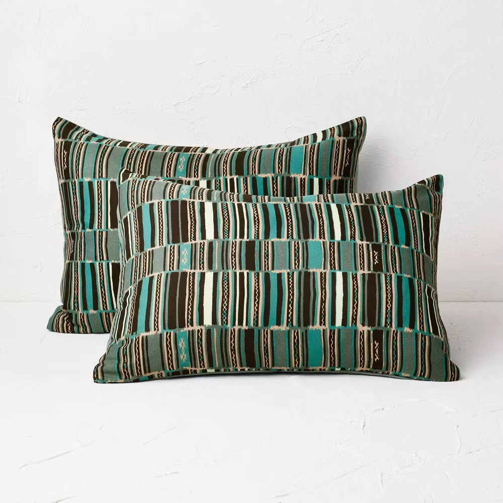 Jungalow Comforter Set Global Lightweight Fabric, Teal, Full/Queen - Image 2