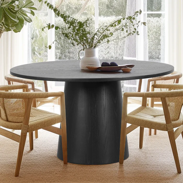 Orchid Solid Oak Wood Dining Table BASE ONLY - Image 2
