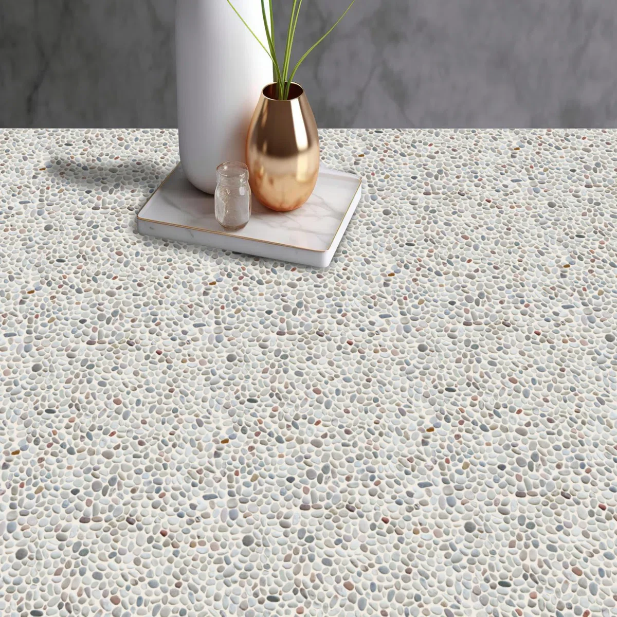 Oregon Natural Stone Pebbles Mosaic Wall & Floor Tile. - Image 3