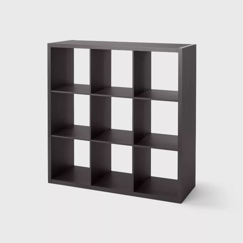 9 Cube Organizer Black Oak