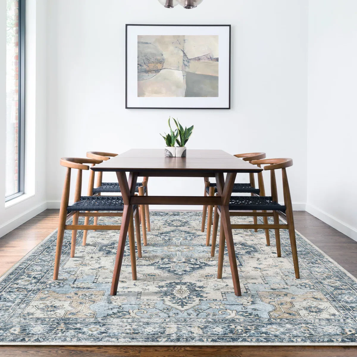 Oriental Performance Machine Washable Non-Slip Area Rug - 8*10 - Image 2