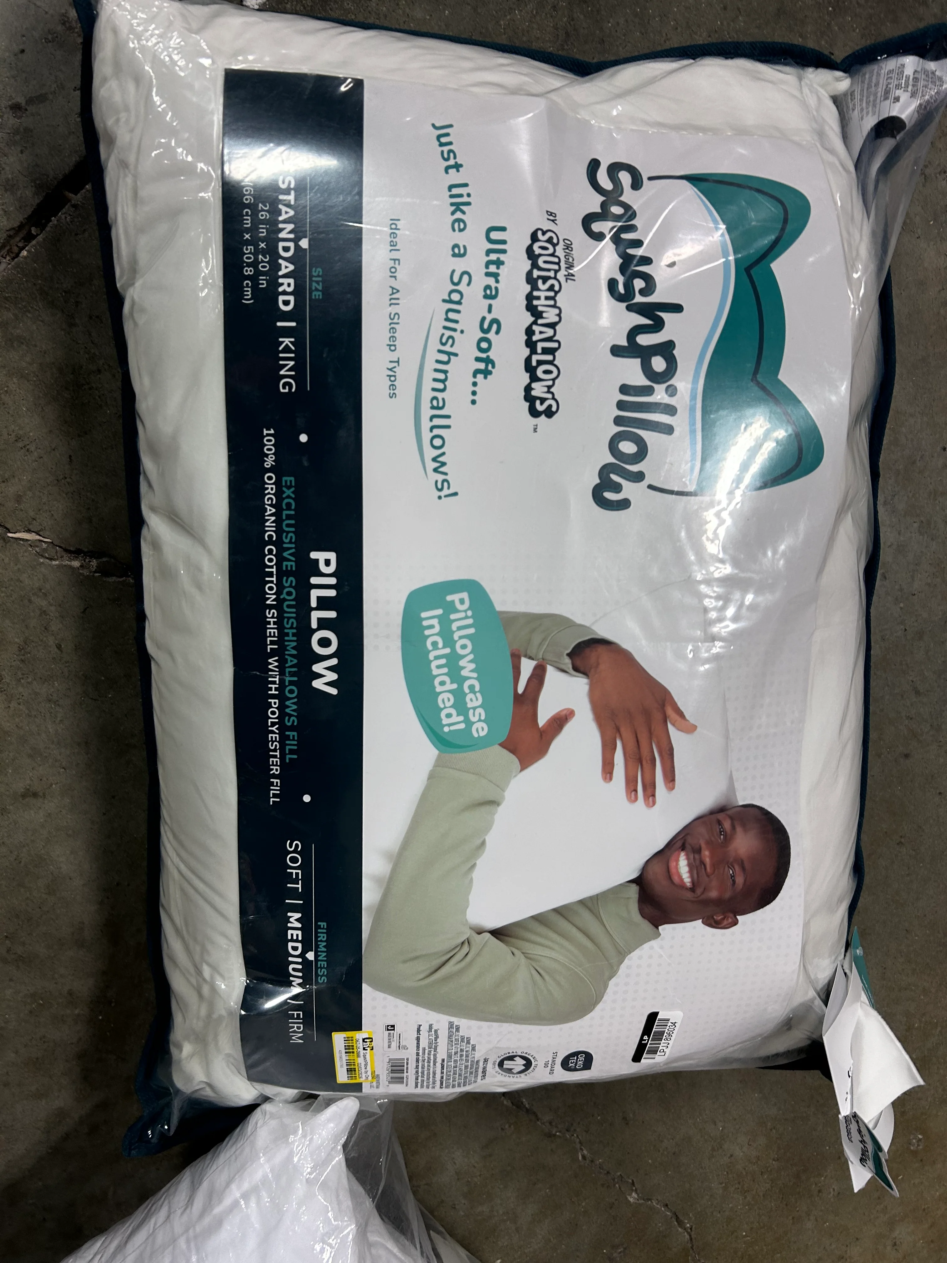 Original Squishmallows Medium Bed Pillow and Ultra Soft Pillowcase Cover - Image 6