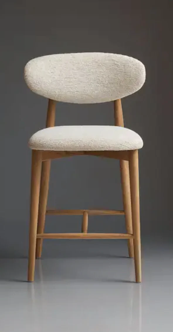 Oslo Cloudback Counter Stool - White SHOWROOM ITEM