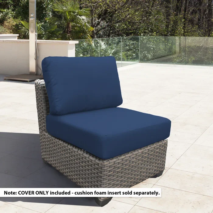Outdoor Armless Sectional Sofa Chair Cushion Slipcovers - Image 2