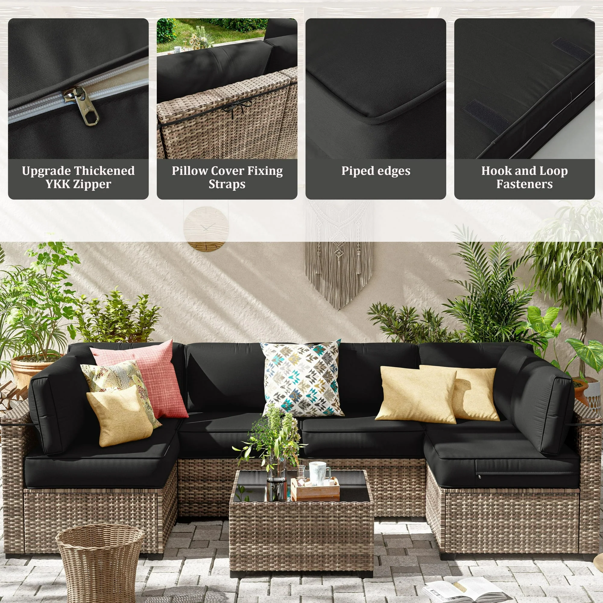 6 Pcs Outdoor Cushion Slipcovers - Image 4
