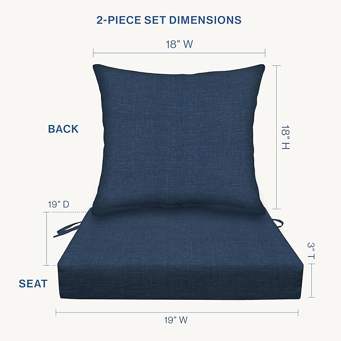 Outdoor Essentials Pillow Back Cushion - Image 2