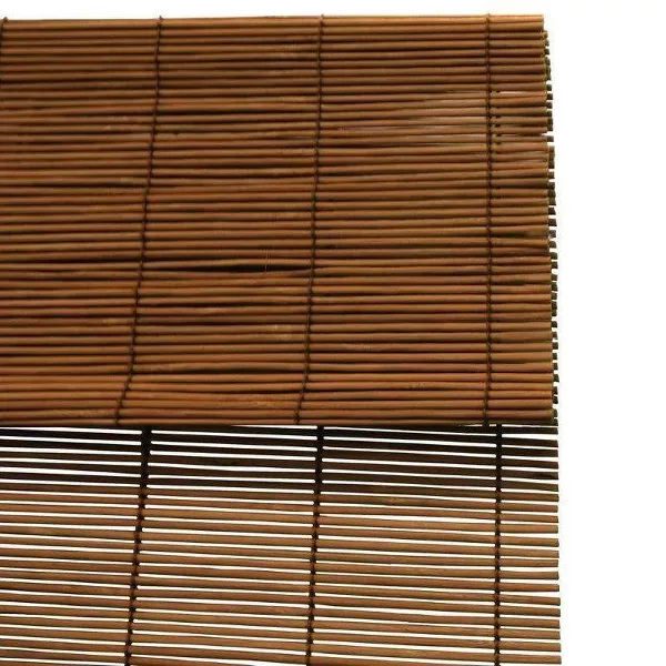 Outdoor Imperial Matchstick Rayon from Bamboo Cord-Free Natural Rollup Blinds - Image 4