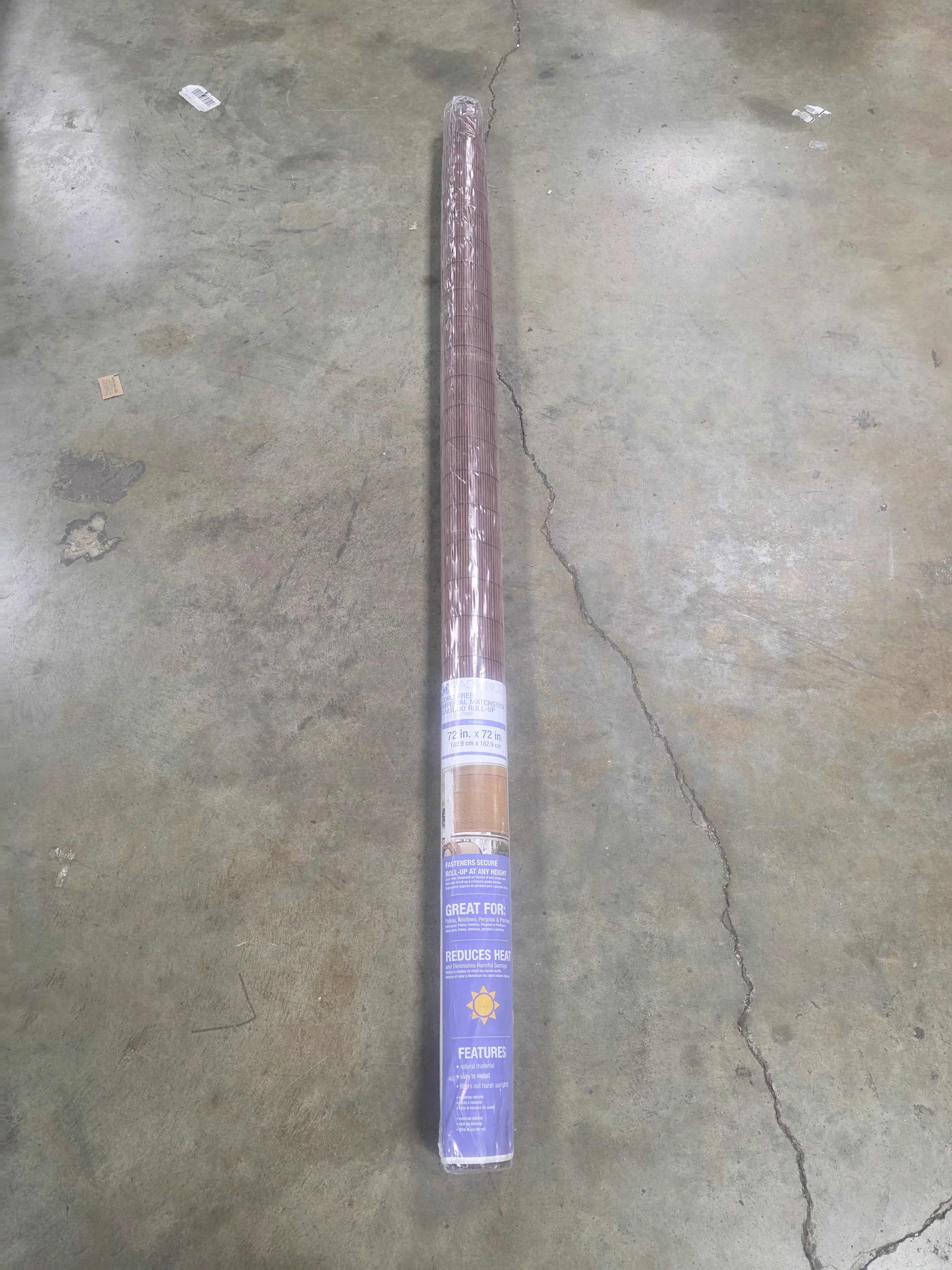 Outdoor Imperial Matchstick Rayon from Bamboo Cord-Free Natural Rollup Blinds - Image 6