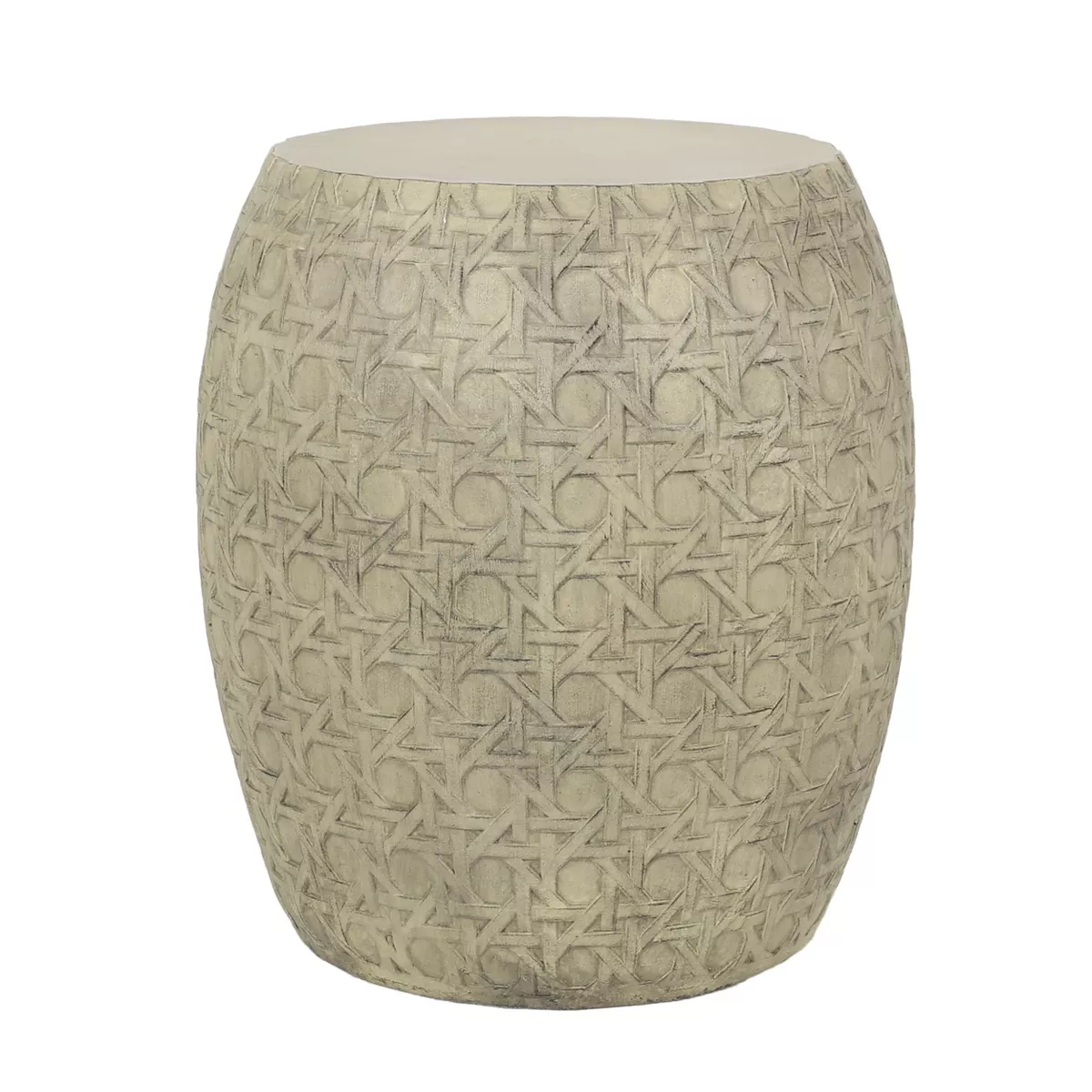 Outdoor Lightweight Concrete Side Table - Antique Yellow SHOWROOM ITEM