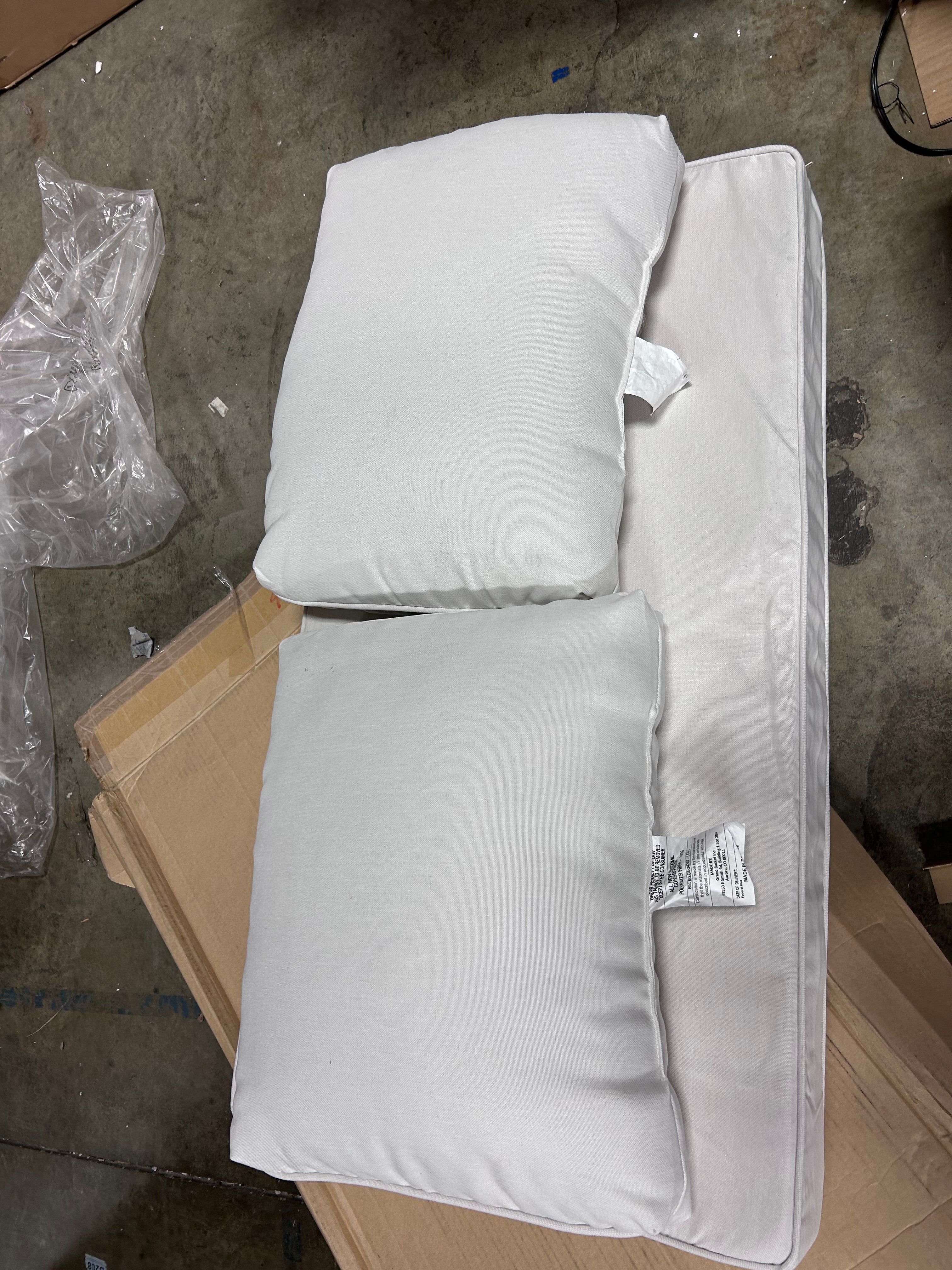 Outdoor Loveseat Cushion Set Tan Leala - Image 7